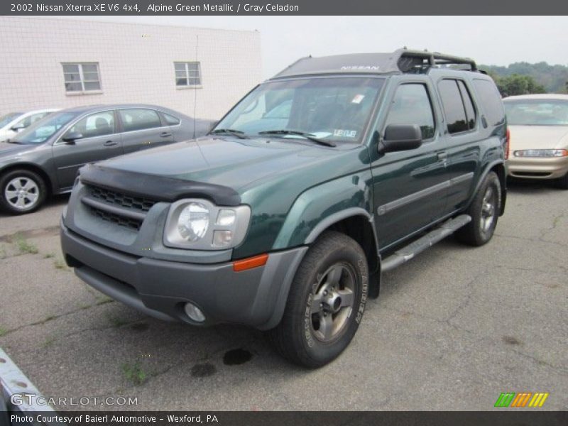 Alpine Green Metallic / Gray Celadon 2002 Nissan Xterra XE V6 4x4