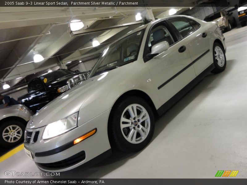 Parchment Silver Metallic / Parchment 2005 Saab 9-3 Linear Sport Sedan