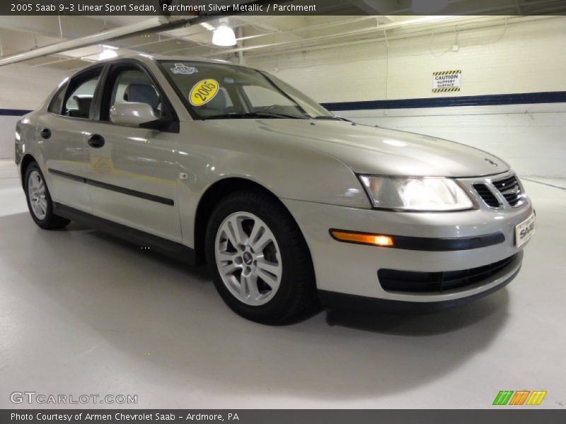 Parchment Silver Metallic / Parchment 2005 Saab 9-3 Linear Sport Sedan