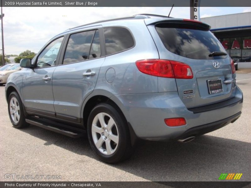 Silver Blue / Beige 2009 Hyundai Santa Fe Limited