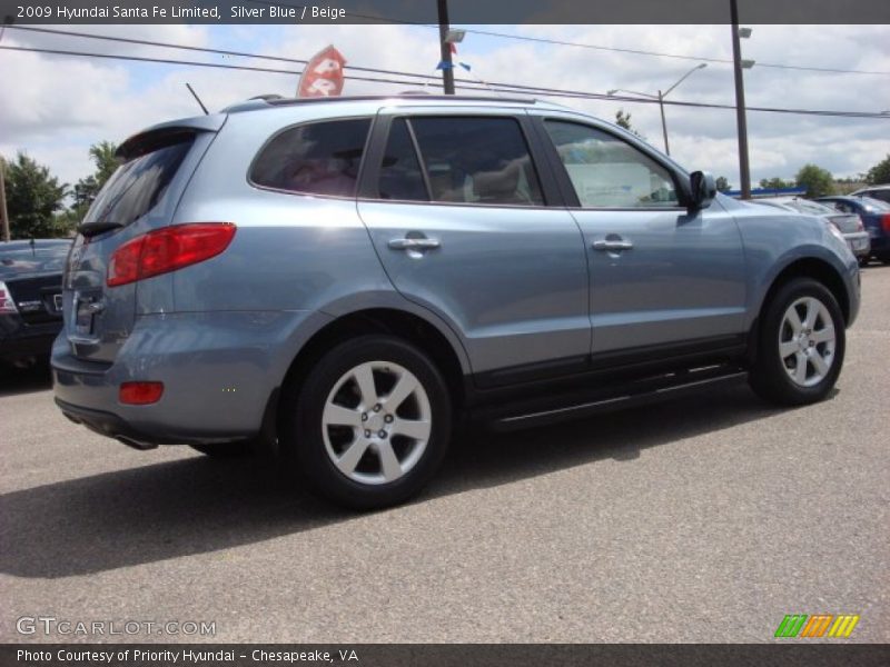Silver Blue / Beige 2009 Hyundai Santa Fe Limited