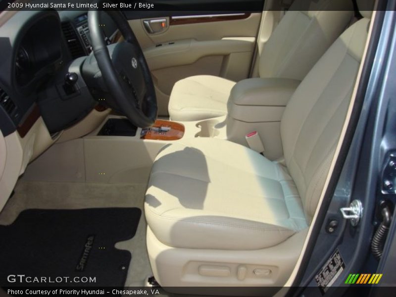 Silver Blue / Beige 2009 Hyundai Santa Fe Limited