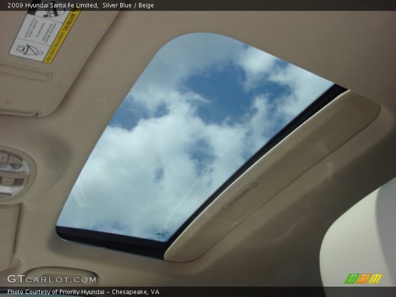 Silver Blue / Beige 2009 Hyundai Santa Fe Limited