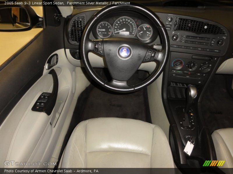 Parchment Silver Metallic / Parchment 2005 Saab 9-3 Linear Sport Sedan