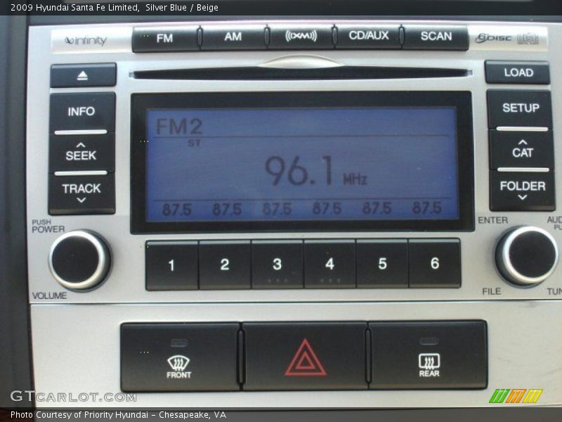 Silver Blue / Beige 2009 Hyundai Santa Fe Limited