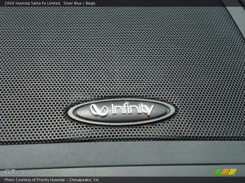 Silver Blue / Beige 2009 Hyundai Santa Fe Limited