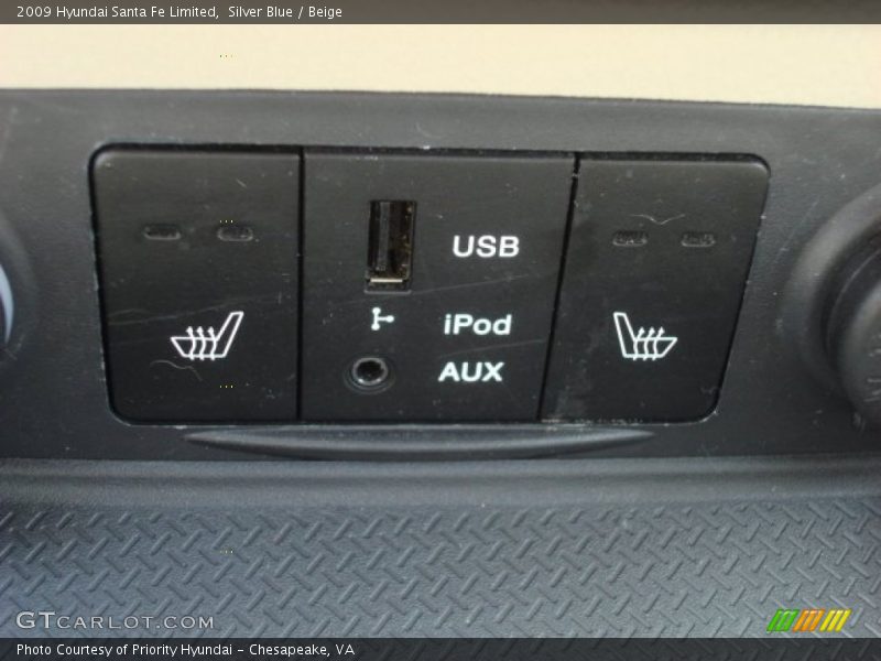 Silver Blue / Beige 2009 Hyundai Santa Fe Limited