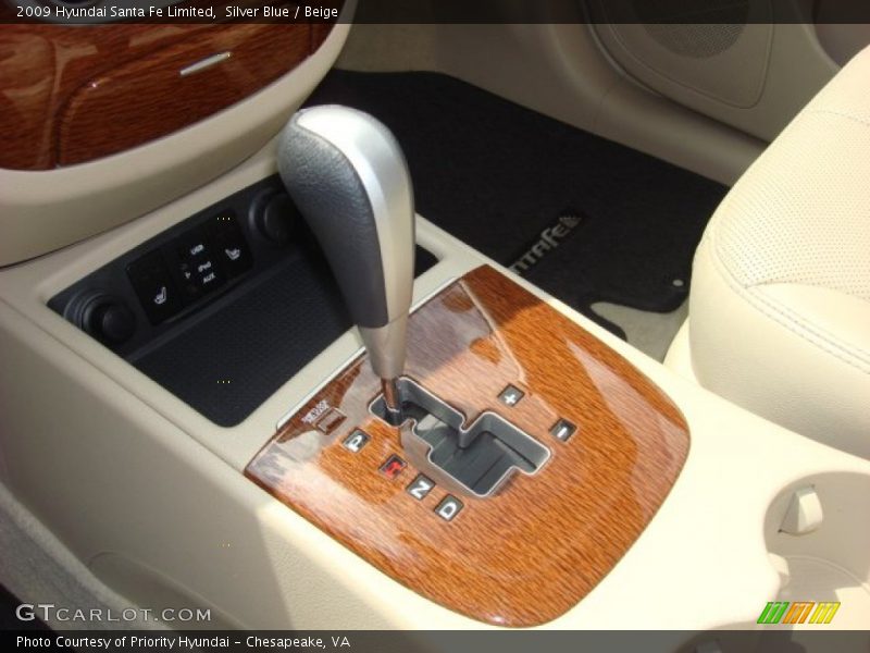 Silver Blue / Beige 2009 Hyundai Santa Fe Limited