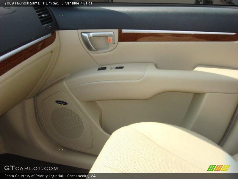 Silver Blue / Beige 2009 Hyundai Santa Fe Limited