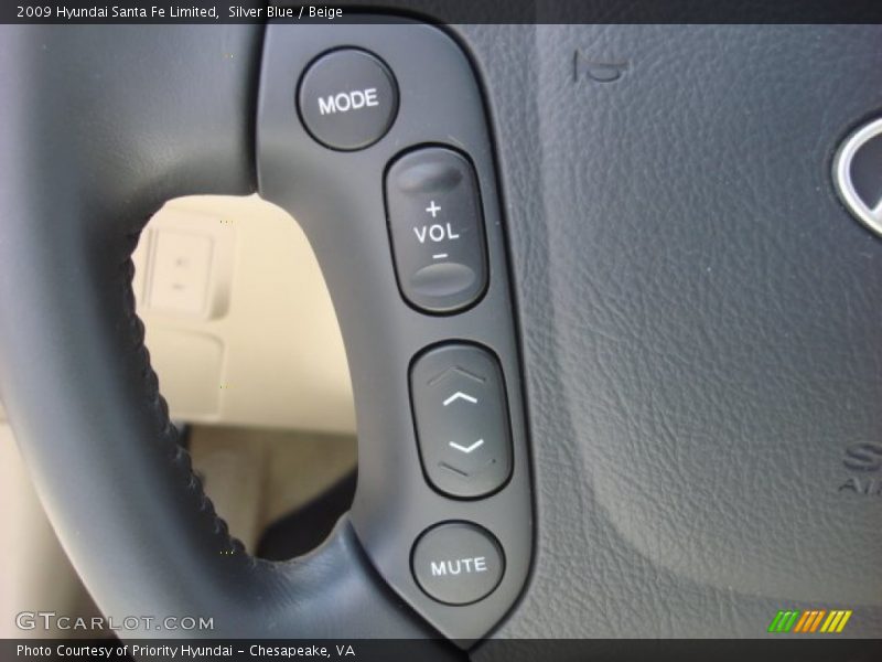 Silver Blue / Beige 2009 Hyundai Santa Fe Limited