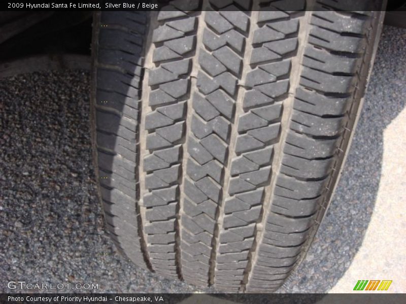 Silver Blue / Beige 2009 Hyundai Santa Fe Limited