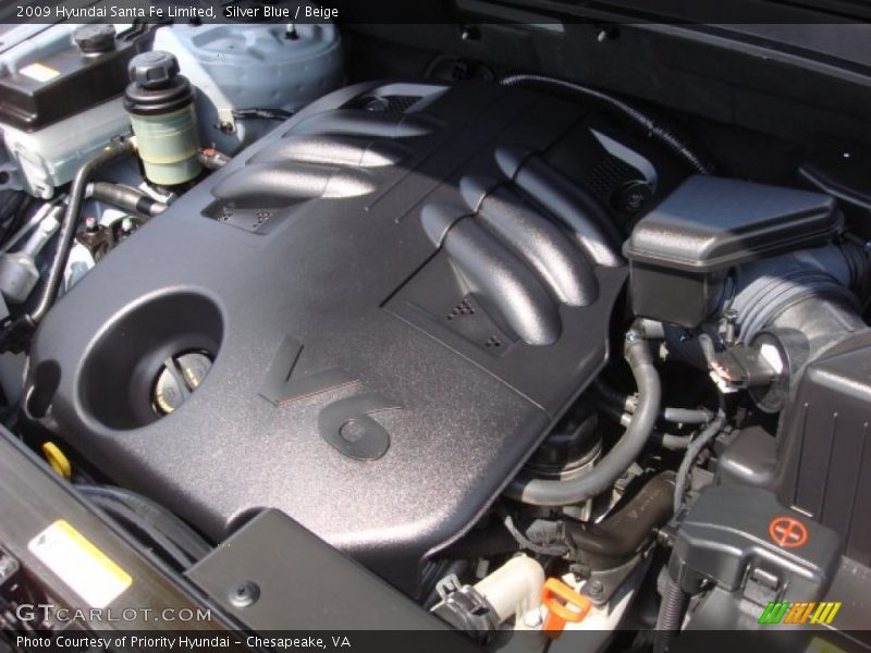 Silver Blue / Beige 2009 Hyundai Santa Fe Limited