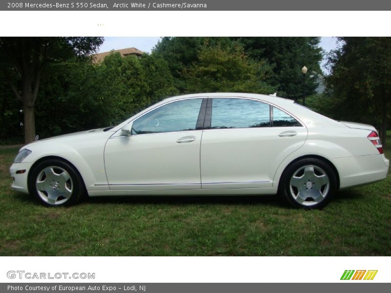 Arctic White / Cashmere/Savanna 2008 Mercedes-Benz S 550 Sedan