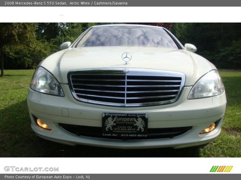 Arctic White / Cashmere/Savanna 2008 Mercedes-Benz S 550 Sedan