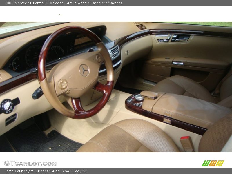 Arctic White / Cashmere/Savanna 2008 Mercedes-Benz S 550 Sedan