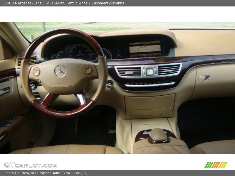 Arctic White / Cashmere/Savanna 2008 Mercedes-Benz S 550 Sedan
