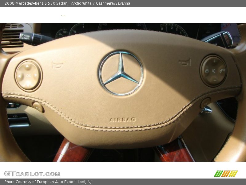 Arctic White / Cashmere/Savanna 2008 Mercedes-Benz S 550 Sedan