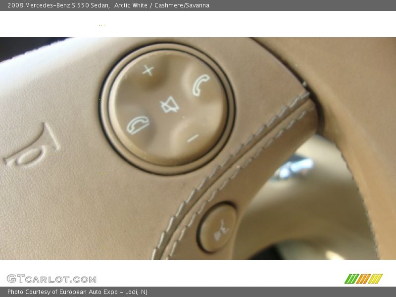 Arctic White / Cashmere/Savanna 2008 Mercedes-Benz S 550 Sedan