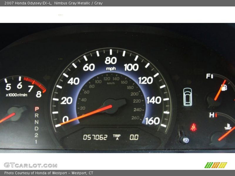 Nimbus Gray Metallic / Gray 2007 Honda Odyssey EX-L