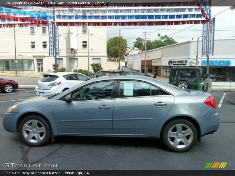 Blue Gold Crystal Metallic / Ebony 2009 Pontiac G6 Sedan