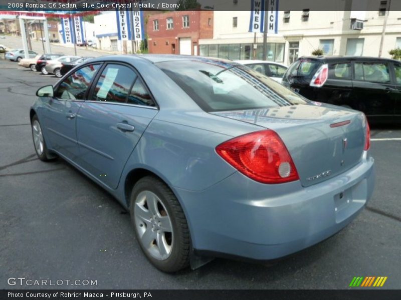 Blue Gold Crystal Metallic / Ebony 2009 Pontiac G6 Sedan