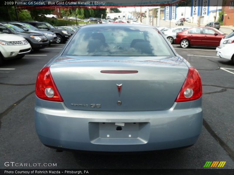 Blue Gold Crystal Metallic / Ebony 2009 Pontiac G6 Sedan