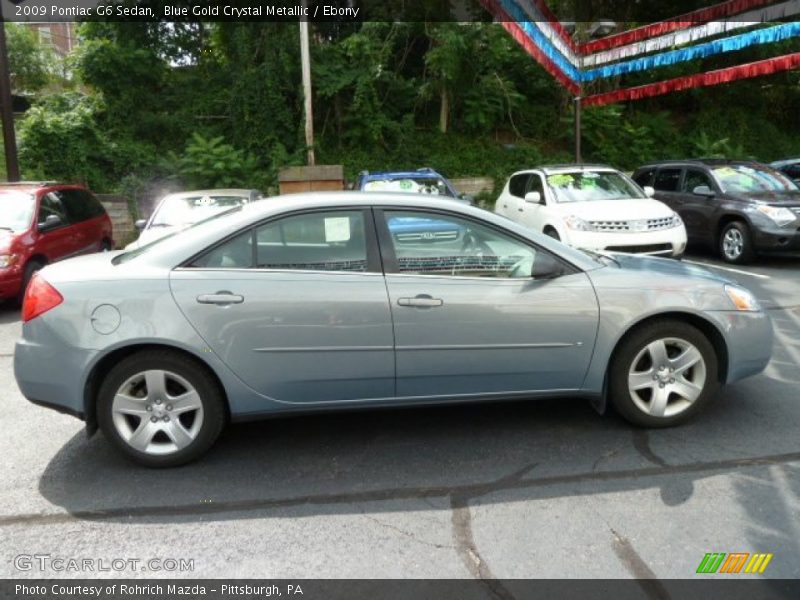 Blue Gold Crystal Metallic / Ebony 2009 Pontiac G6 Sedan
