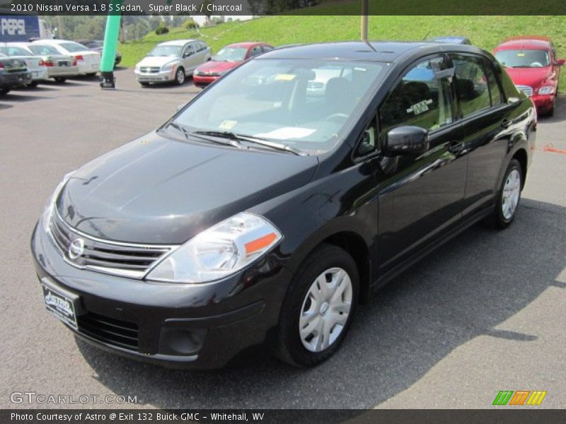 Super Black / Charcoal 2010 Nissan Versa 1.8 S Sedan