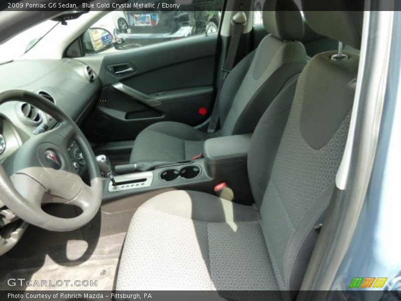 Blue Gold Crystal Metallic / Ebony 2009 Pontiac G6 Sedan