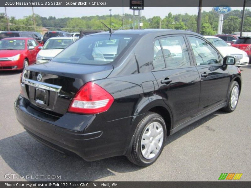 Super Black / Charcoal 2010 Nissan Versa 1.8 S Sedan