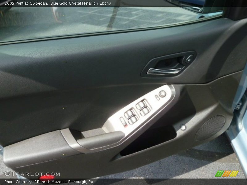 Blue Gold Crystal Metallic / Ebony 2009 Pontiac G6 Sedan