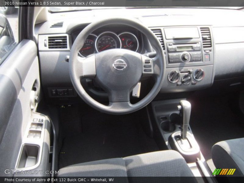 Super Black / Charcoal 2010 Nissan Versa 1.8 S Sedan