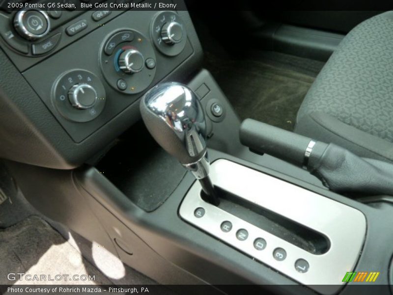 Blue Gold Crystal Metallic / Ebony 2009 Pontiac G6 Sedan