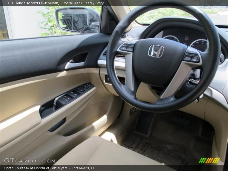 Crystal Black Pearl / Ivory 2011 Honda Accord LX-P Sedan