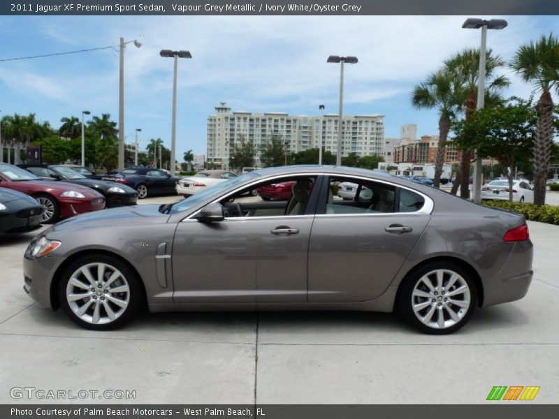 Vapour Grey Metallic / Ivory White/Oyster Grey 2011 Jaguar XF Premium Sport Sedan
