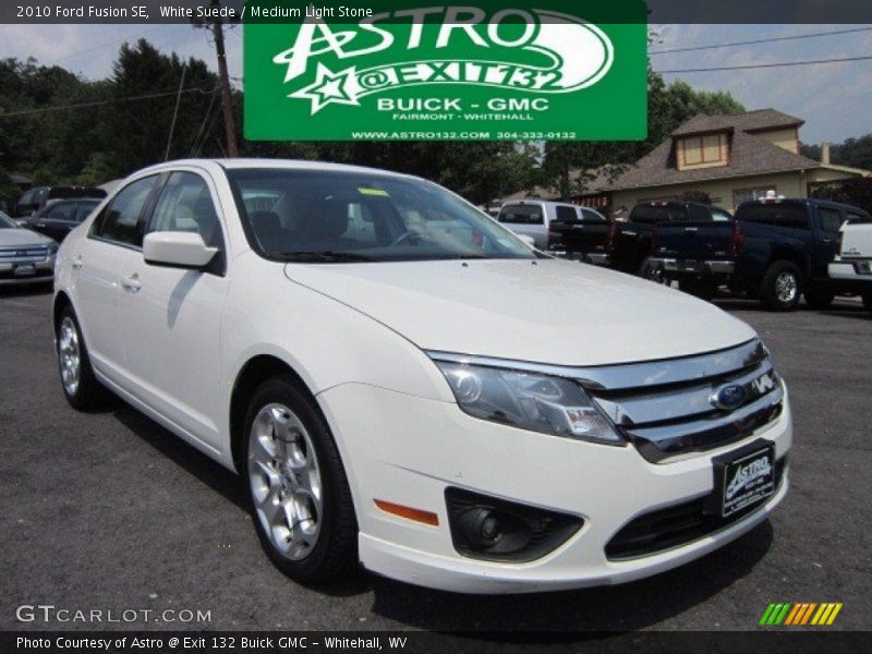 White Suede / Medium Light Stone 2010 Ford Fusion SE