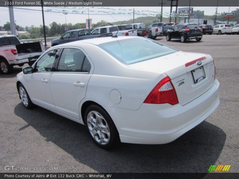 White Suede / Medium Light Stone 2010 Ford Fusion SE