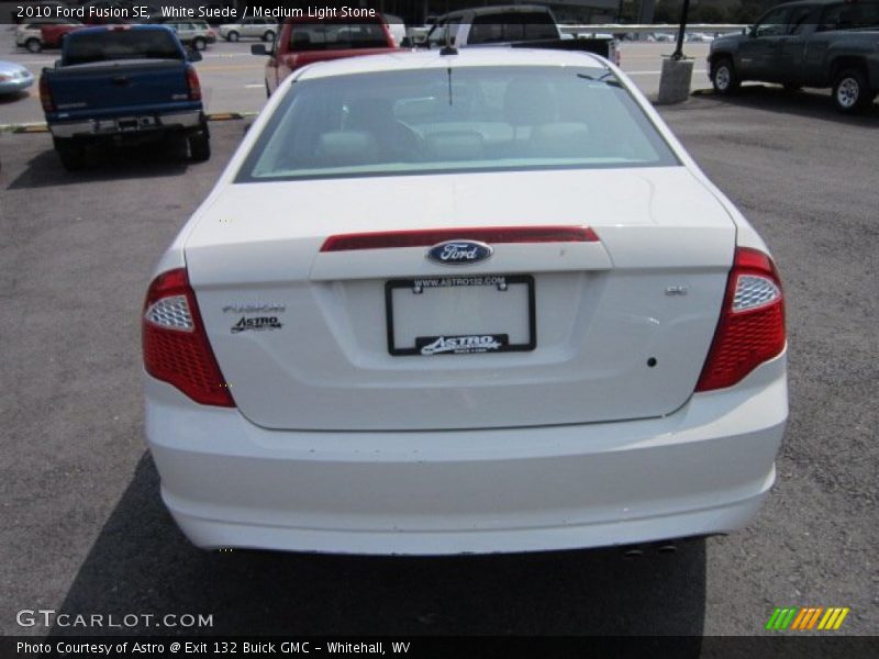 White Suede / Medium Light Stone 2010 Ford Fusion SE