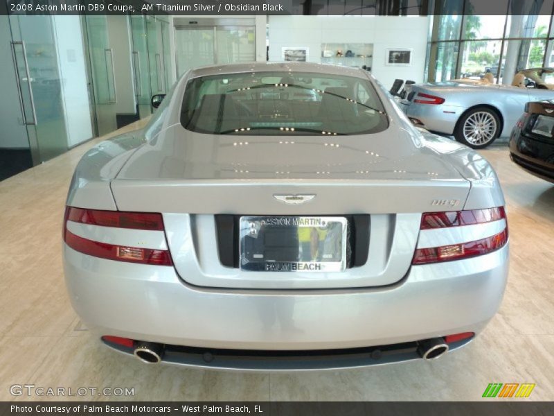 AM Titanium Silver / Obsidian Black 2008 Aston Martin DB9 Coupe