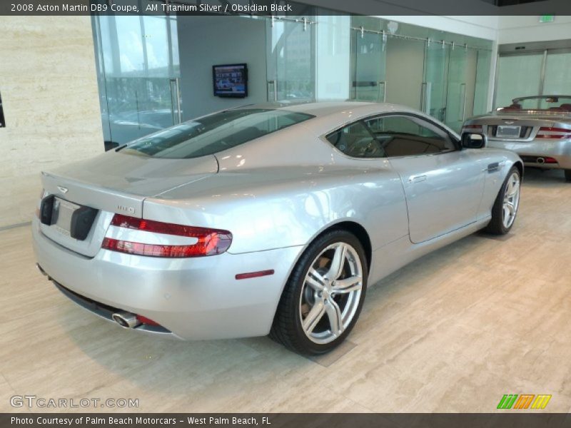 AM Titanium Silver / Obsidian Black 2008 Aston Martin DB9 Coupe