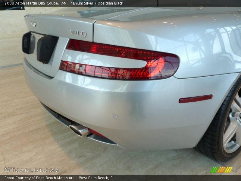 AM Titanium Silver / Obsidian Black 2008 Aston Martin DB9 Coupe