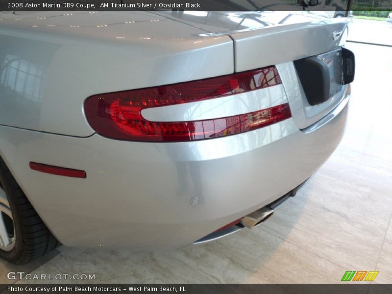 AM Titanium Silver / Obsidian Black 2008 Aston Martin DB9 Coupe