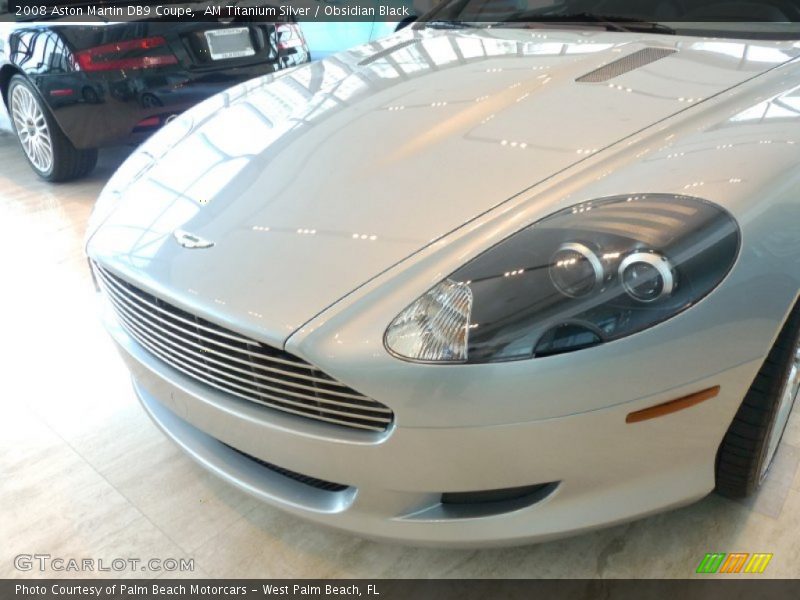 AM Titanium Silver / Obsidian Black 2008 Aston Martin DB9 Coupe