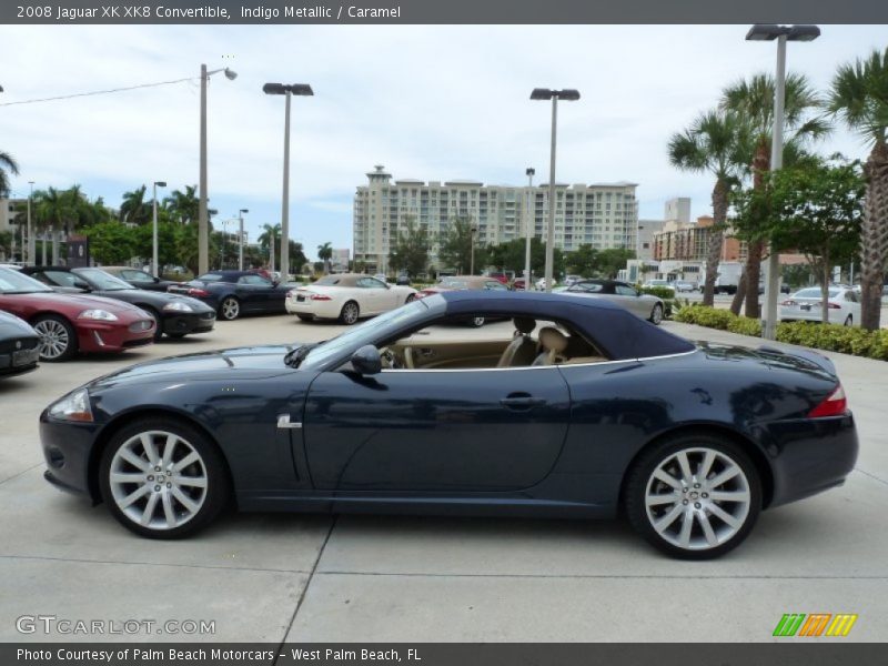 Indigo Metallic / Caramel 2008 Jaguar XK XK8 Convertible