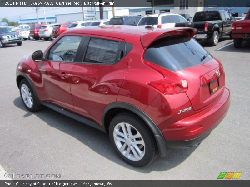 Cayenne Red / Black/Silver Trim 2011 Nissan Juke SV AWD