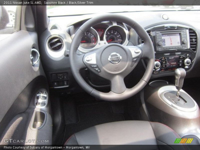 Sapphire Black / Black/Silver Trim 2011 Nissan Juke SL AWD