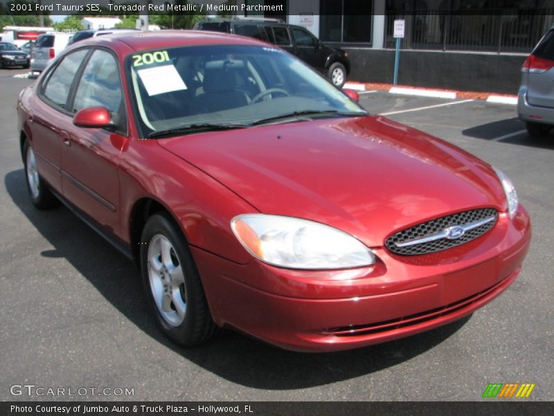 Toreador Red Metallic / Medium Parchment 2001 Ford Taurus SES