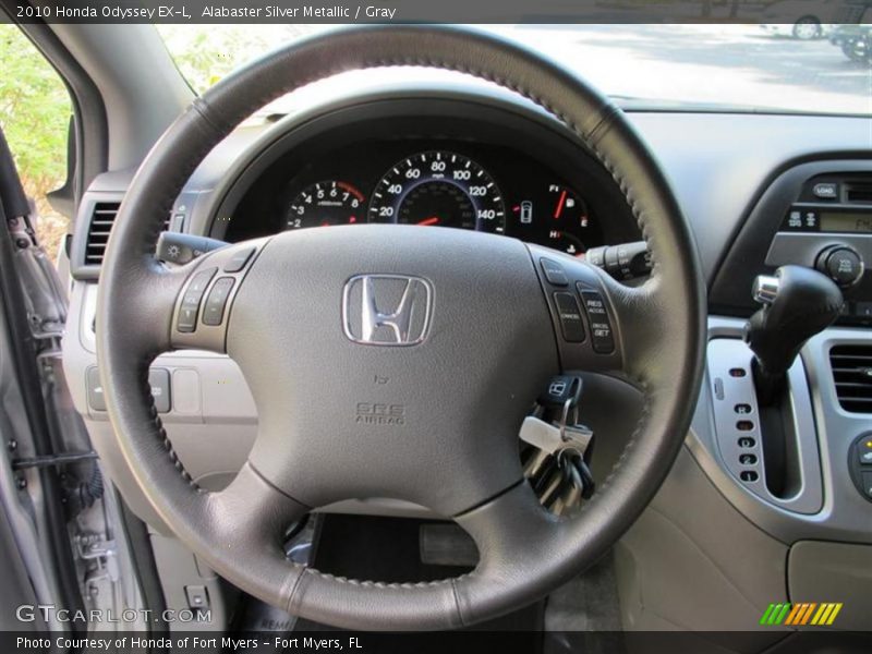 Alabaster Silver Metallic / Gray 2010 Honda Odyssey EX-L