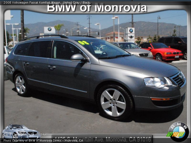 United Gray / Black 2008 Volkswagen Passat Komfort Wagon