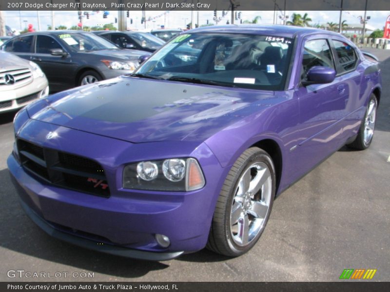 Plum Crazy Pearl / Dark Slate Gray 2007 Dodge Charger R/T Daytona